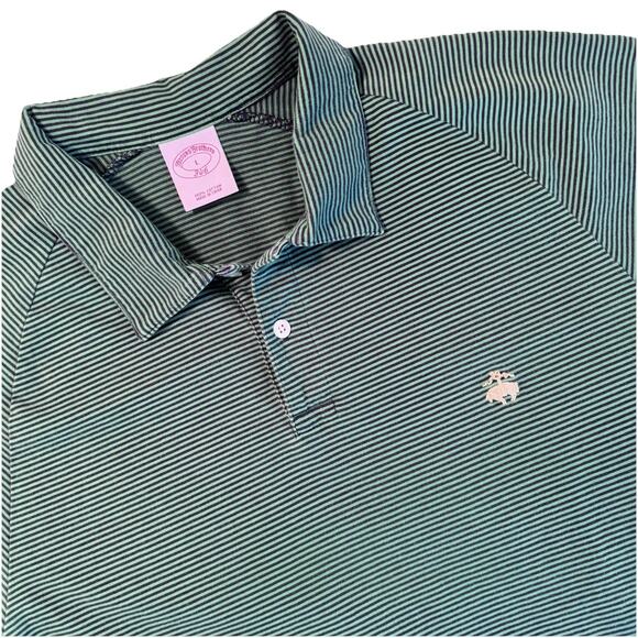 Brooks Brothers Performance Polo Shirt Mens Large Green Cotton Original Fit - Picture 1 of 7